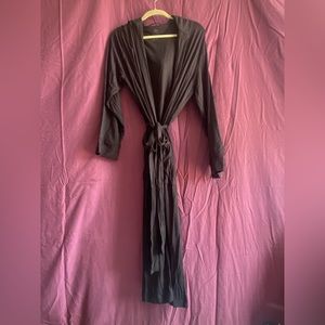 Me Undies Black Micromodal Hooded Robe with Pockets M/L